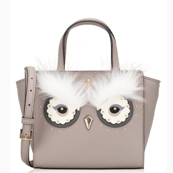 $329 Kate Spade Owl Mini Hadley All Season Crossbody Bag New - Picture 1 of 5